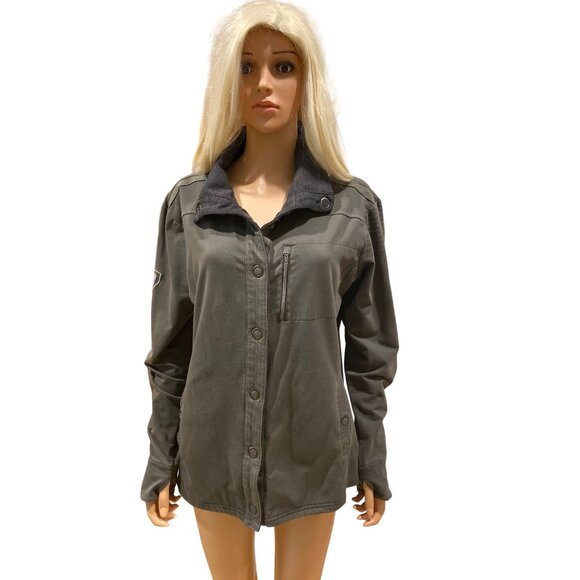 Kuhl Krush Jacket Women's XL Snap-Front Olive Green Shacket - Picture 4 of 17